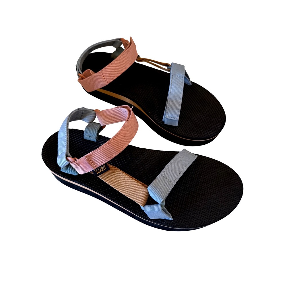 Teva Midform Universal Womens Sandals 12 Multi Pastel Platform 1008844 Retro